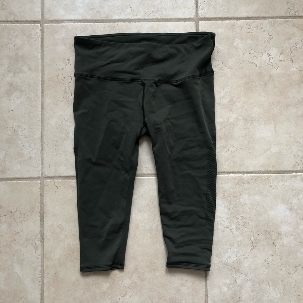 Green Cropped Lululemon Leggings